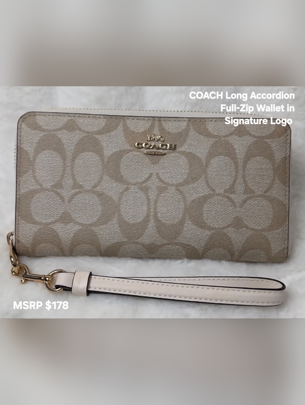 Coach Signature Logo Long Wallet